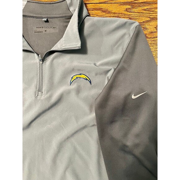 Nike Golf Dri Fit Jacket 1/4 Zip Mens Large Gray Pullover NFL Football Chargers - Picture 4 of 10